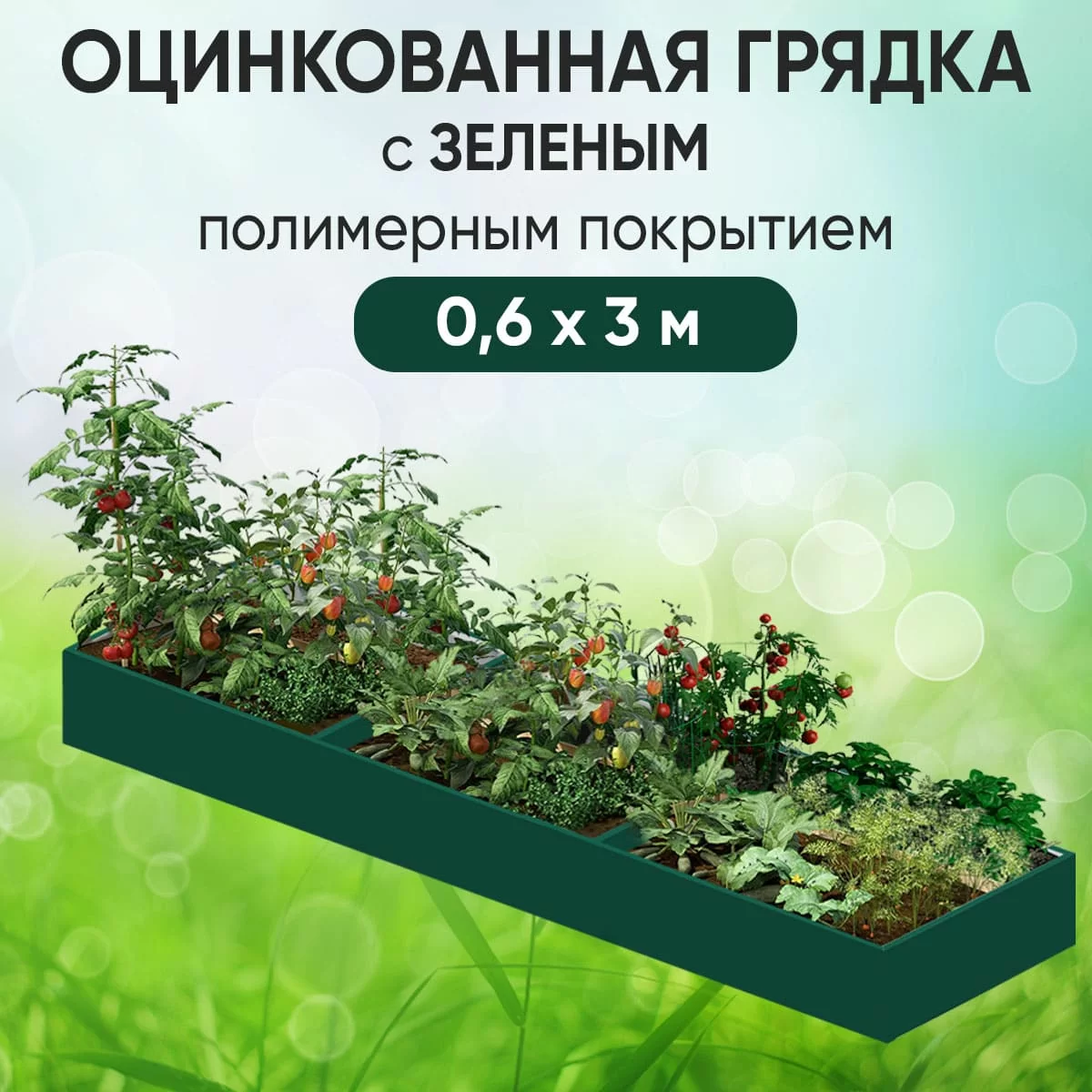 Грядка зеленая (0,6 х 3)